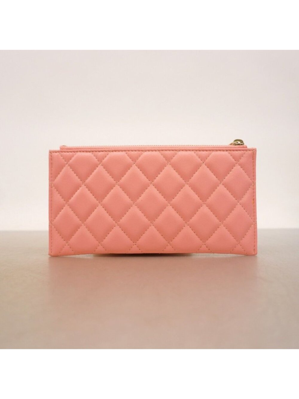 Chanel Wallet Quilted Lambskin Pink Champagne Gold - Picture 8 of 9